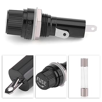 High Reliability Electrical Panel Mount Fuse Holder, 6X30mm Fuse Holder Socket, for Office 6X30mm Type Fuse Home