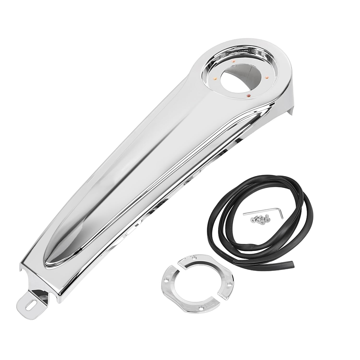 XMMT Chrome 5 Gallon Fuel Tank Stretched Panel Dash Oil Fuel Console For Harley Touring Baggers Electra Glide Ultra Glide Street Glide Road Glide 1986