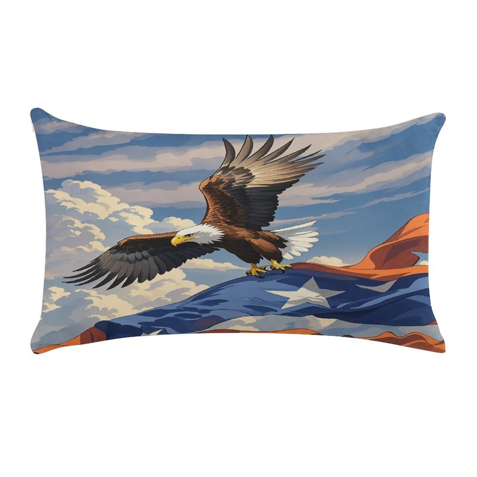 Aircraft Plane at Sunset Pillow Case Decorative Rectangle Throw Pillow Cover Soft Plush Pillowcase Cozy Cushion Case Modern Pillow Sham Cushion Cover for Bedroom Sofa Couch 20 X 12 Inch