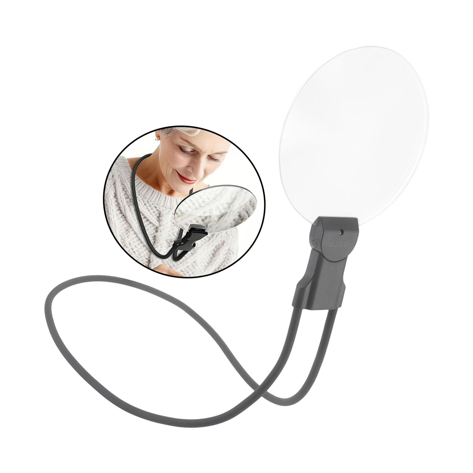 Neck Straps Magnification Glass Illuminates Comfortable Wearable Magnifier for Detailed Work & Hobbies Gift LED Neck Enlarger