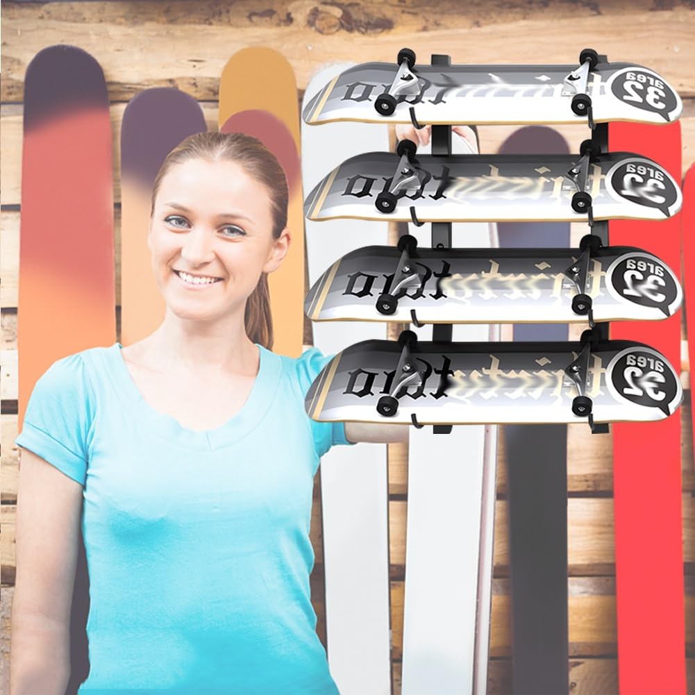 zktoermn Présentoir À Snowboards/Skis, Rangement Mural, pour La Maison, La Chambre, Le Garage(100 cm)