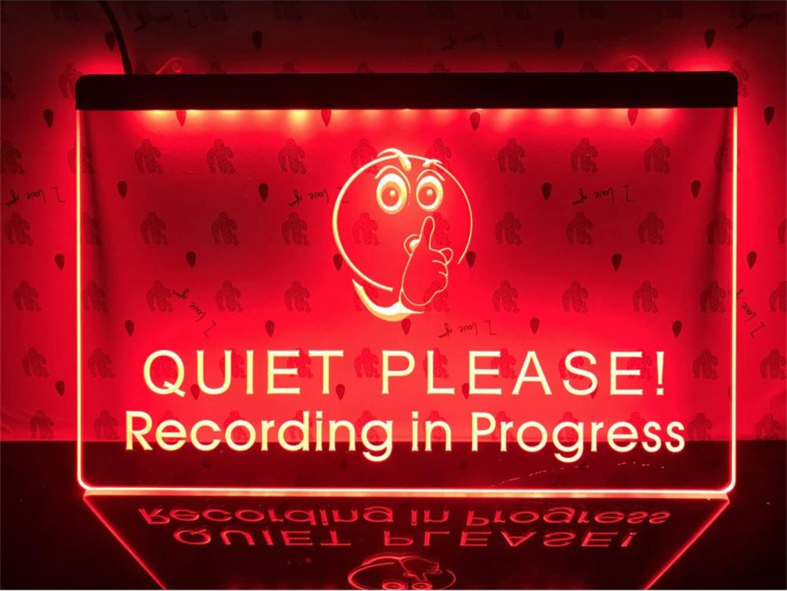 Aaline E Quiet Please! Neon Sign Recording In Progress Led Neon Light Sign Recording Studio Neon Sign Quiet Please! Signboard Light Up Sign Wall Decor Studio Music Club With Dimmabl Switch,,15.7"X11.8"