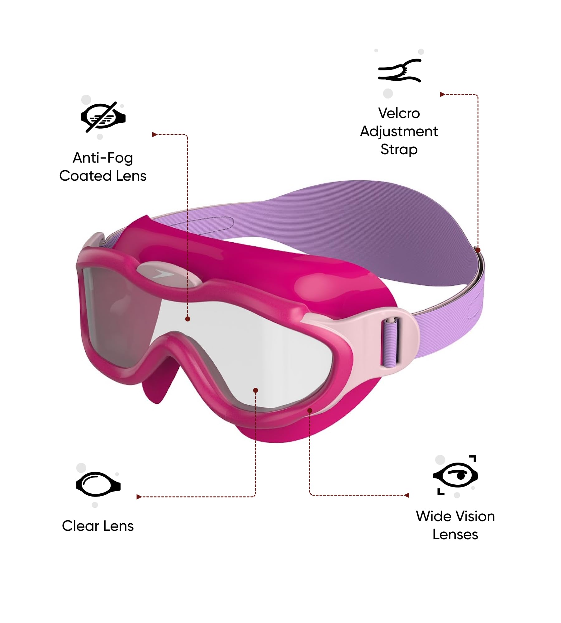 Speedo Unisex dziecięca maska biofuse dla niemowląt biofuse morska maska gogle (1 szt.)