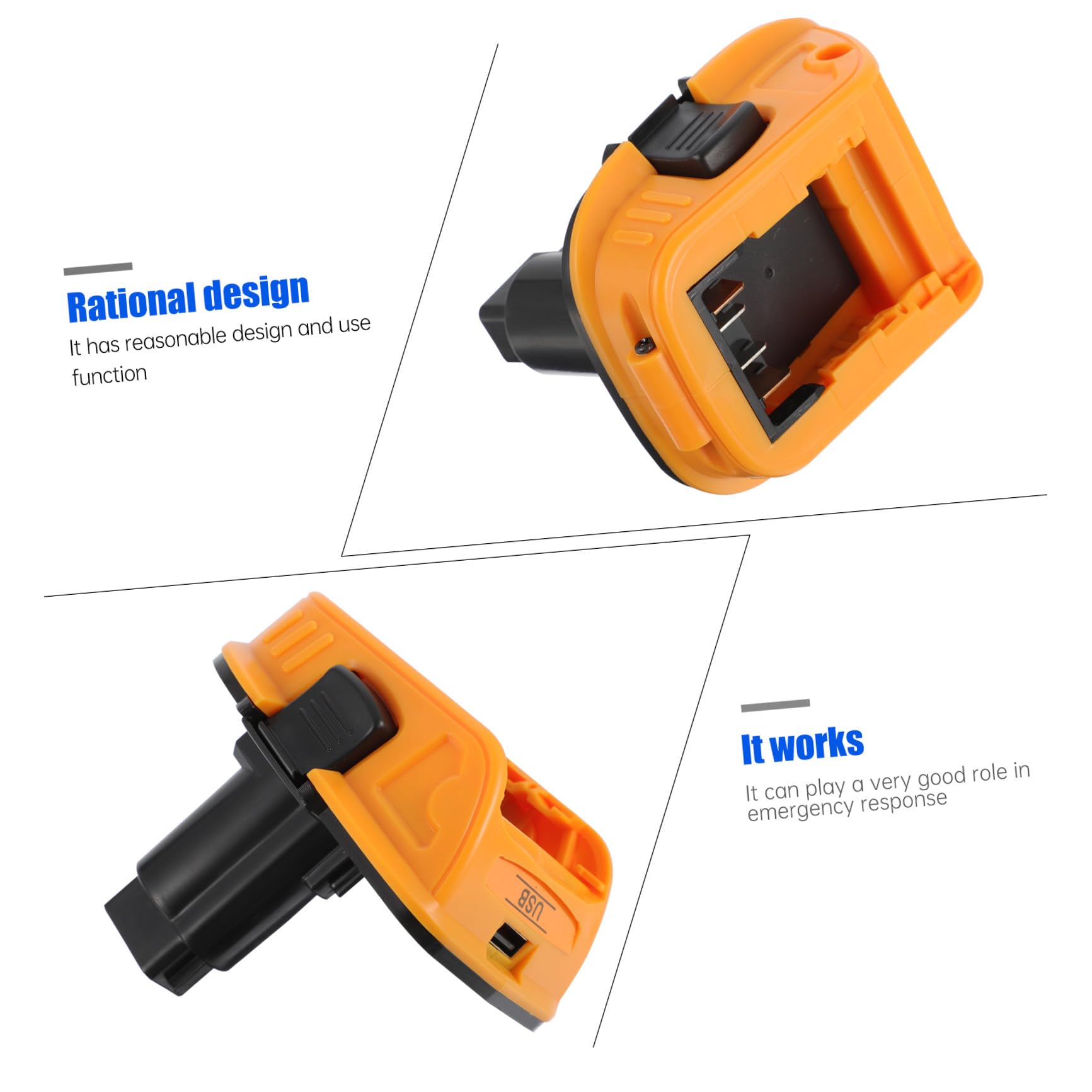 jojofuny Convertidor de Batería Recargable 2 Juegos Adaptador de 18v/20v Abs para Herramientas Eléctricas
