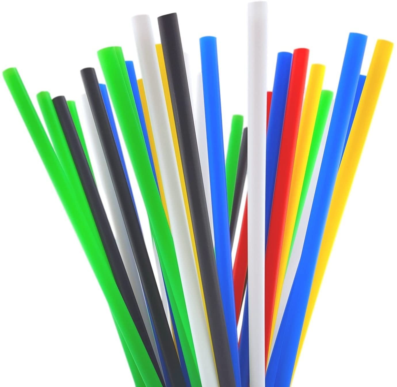 ADMIRING 10 Inch Plastic Drinking Straw (10 Inch x 0.28 Inch) 250 Pcs (Random)