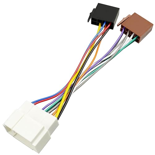 Jayubien Adaptador de arnés de cable de radio de 20 pines de repuesto para Honda Accord 7th Android Car Stereo 16Pin ISO Connector 2003-2007