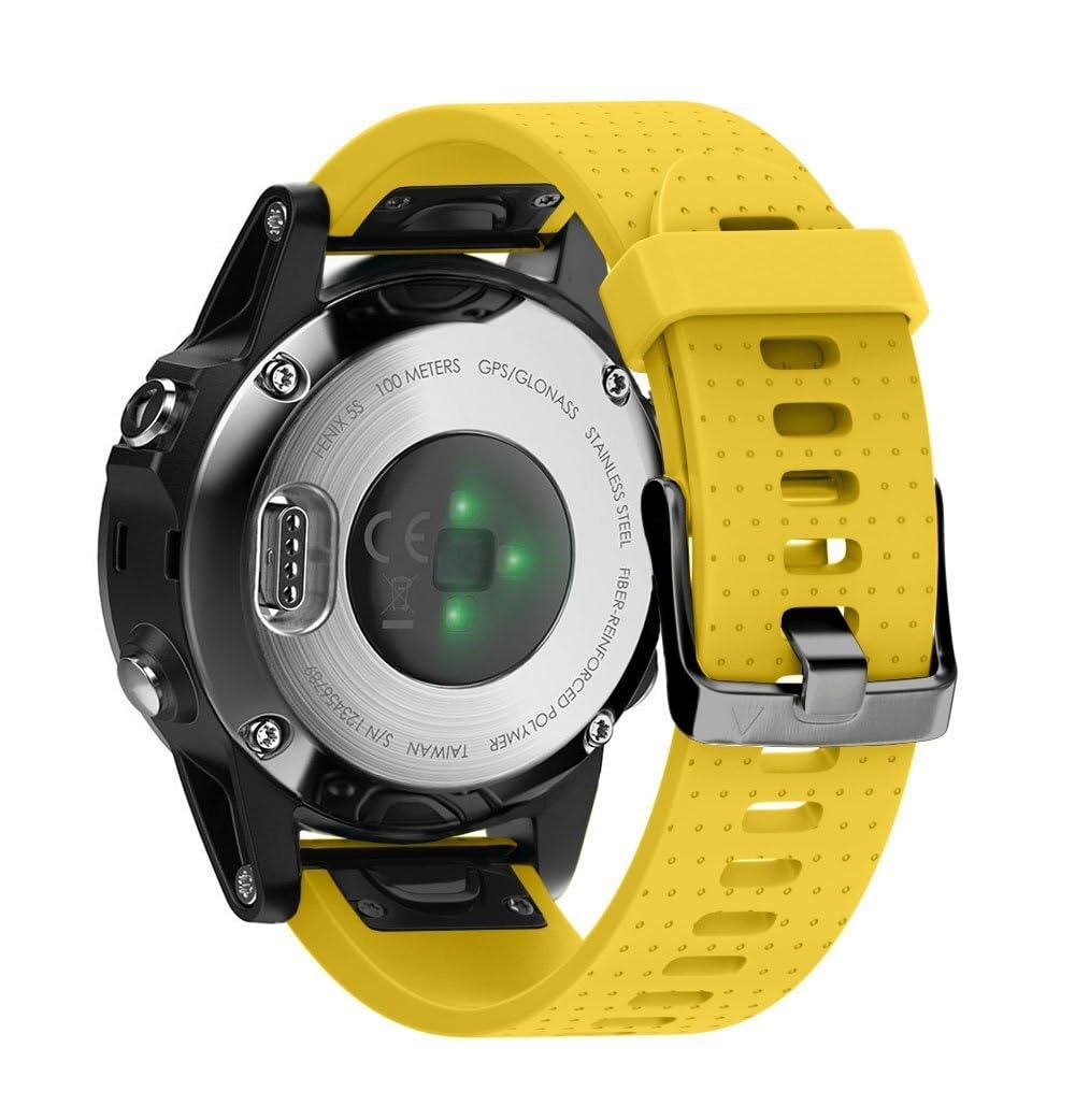Do zegarków Fenix 5S / Fenix 6S 20 mm, łatwe dopasowanie, silikonowy pasek do zegarków, zamiennik do smartwatchy Fenix 7S / Fenix 5S Plus/Fenix 6S Pro/D2 Delta S