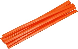 MECCANIXITY 10 Pcs Orange Plastic Welding Rods 9.5mm x 200mm HDPE Flat Ribbon Plastic Welding Strip for Repairing Water Tanks Forklift Pallets Trash Cans Transfer Troughs(0.4inch x 8inch)