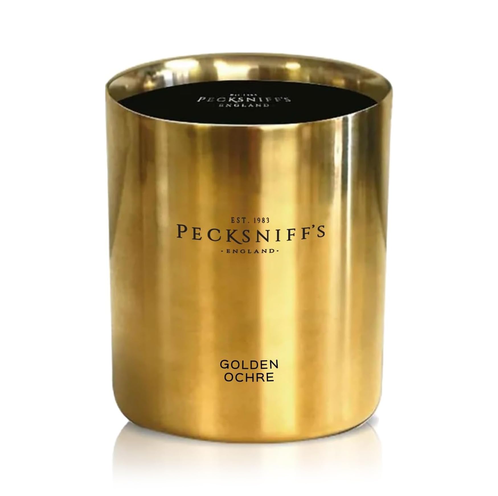 Pecksniffs Golden Ochre Scented Candle - Luxurious Honey & Amber Aroma, 180g/6.34 oz - Perfect for Relaxation & Elegant Atmospheres