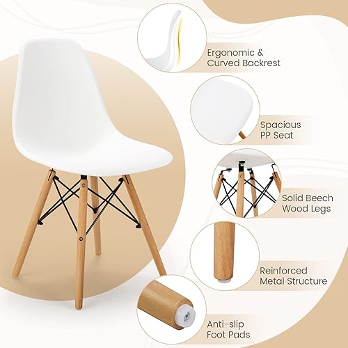 Miniatura 3 de Tangkula Juego de 4 mesas de comedor para 4, mesa y sillas de cocina modernas, mesa y sillas de cristal para sala de estar pequeña, cocina