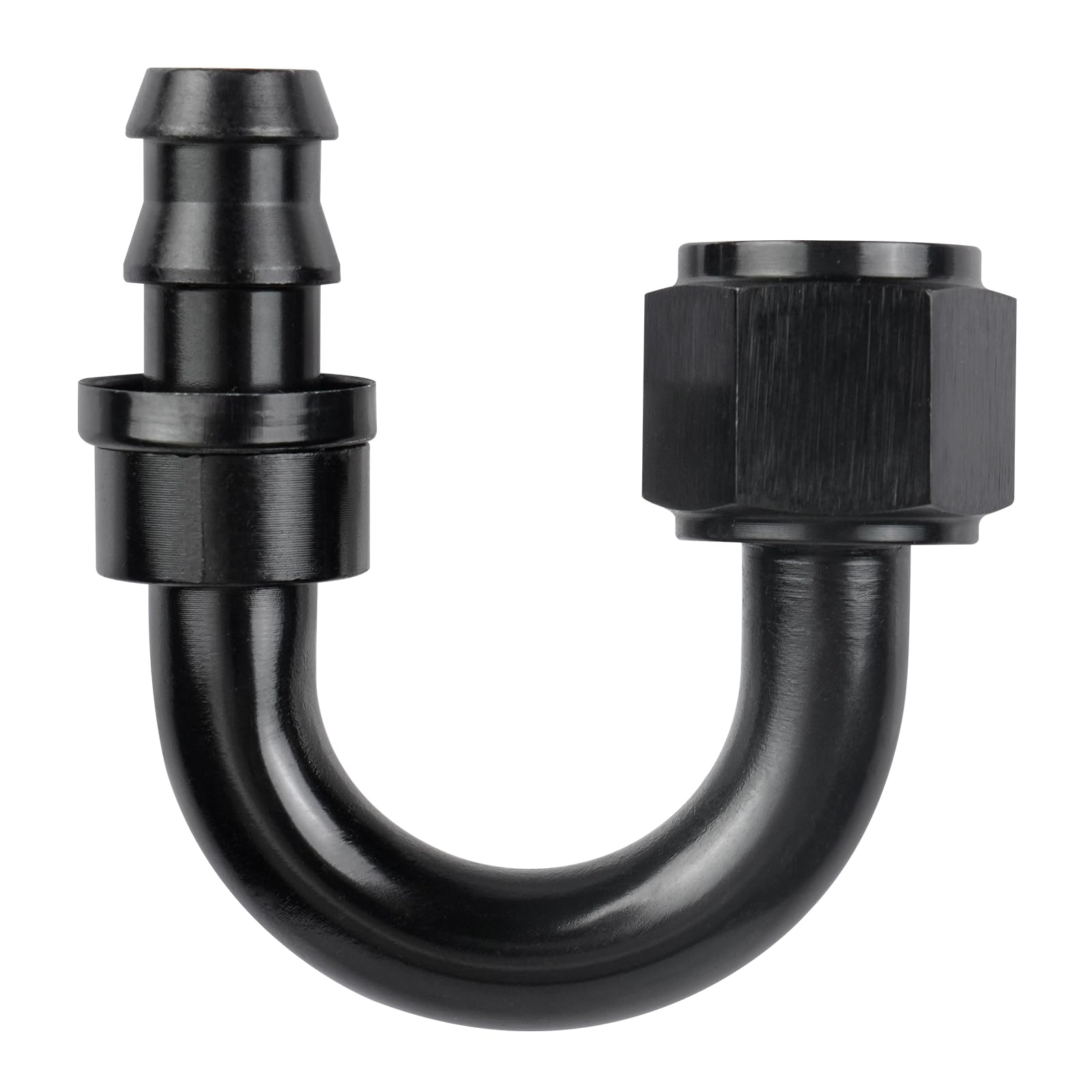 Mogankey 8AN 90 Degree Push Lock Hose Fitting End AN8