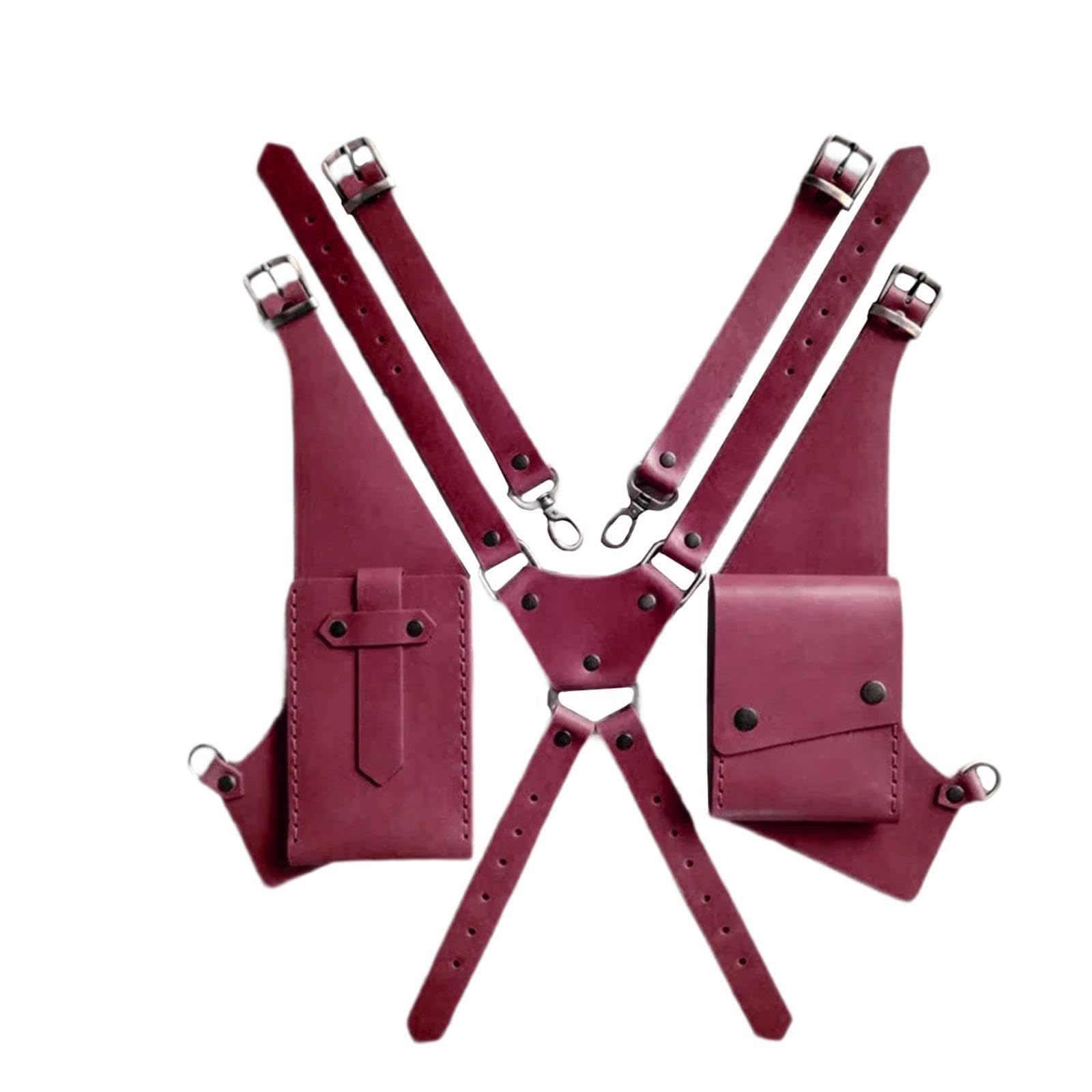 Colaxi Shoulder Harness Bag Phone Holder Underarm Shoulder Bag for Riding Biking Street Red