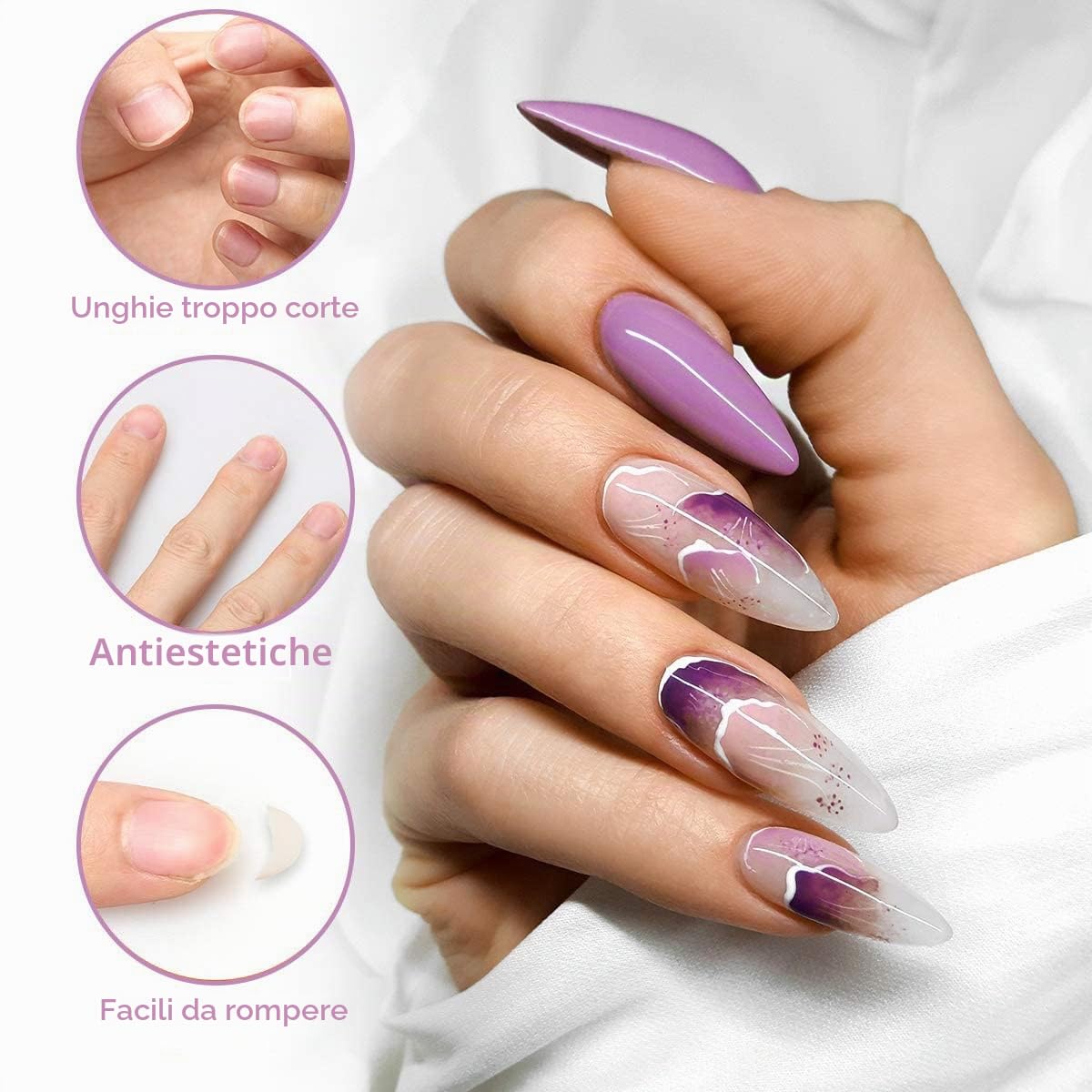 120 Pezzi Cartine per Ricostruzione Unghie, Cartine Nail Form,Cartine Gel Unghie,Cartine per Ricostruzione Unghie per Estensione