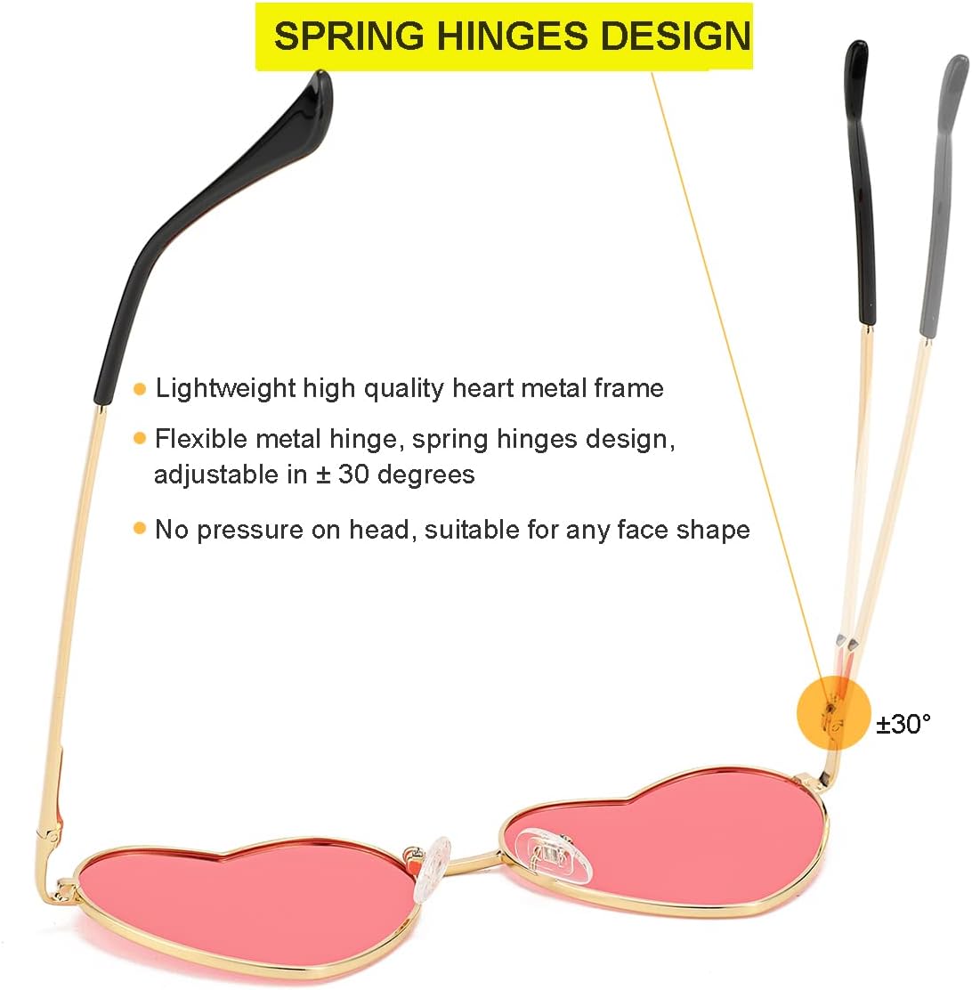 JOVAKIT Kids Polarized Heart Shape Sunglasses for Toddler Girls Age 3-10 image 5