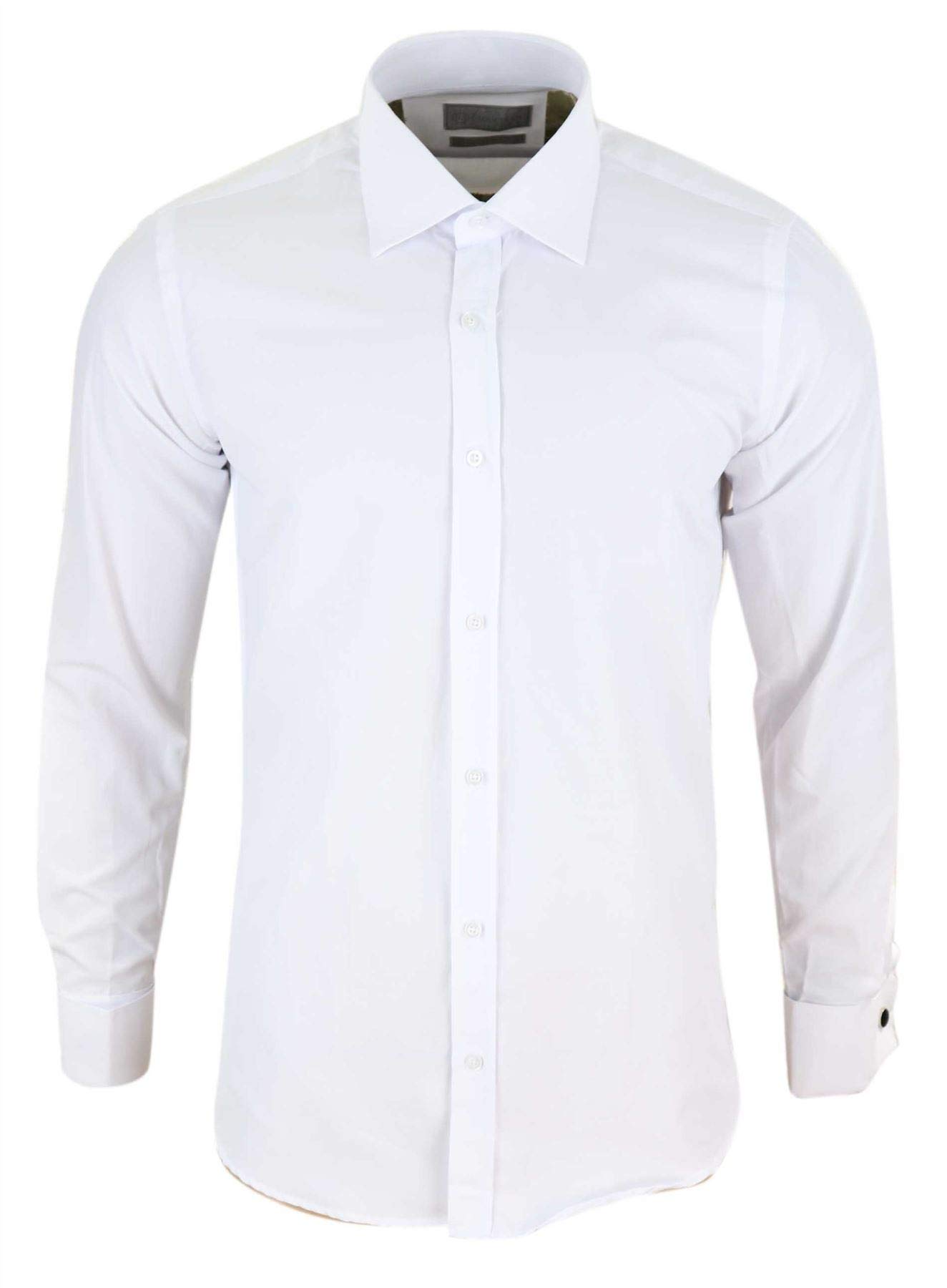 TruClothing Men's Formal Shirt White Cotton Size 46S