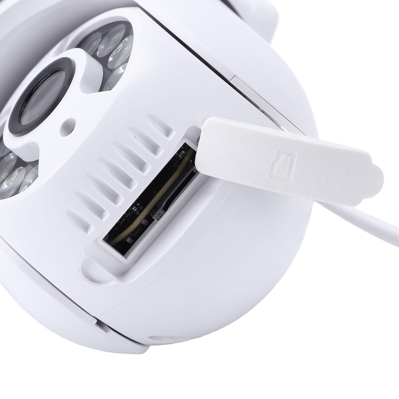 Sxhlseller Telecamera di Sicurezza Esterna, Doppia 4MP 1080P PTZ WiFi con Obiettivo Fisso 2.8mm, Rotazione 355° Inclinazione e Inseguimento Automatico, Audio Bidirezionale, Visione (Spina europea)