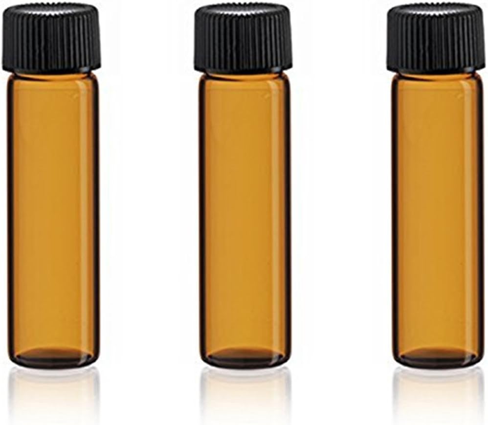 Elufly 5 Ml(1/6 Fl Oz) Amber Glass Bottles for Oil Perfume