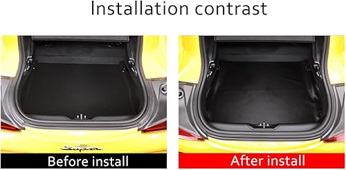 Miniatura 2 de Bandeja de piel de PVC negro para maletero de coche Toyota Supra A90 2018-2021