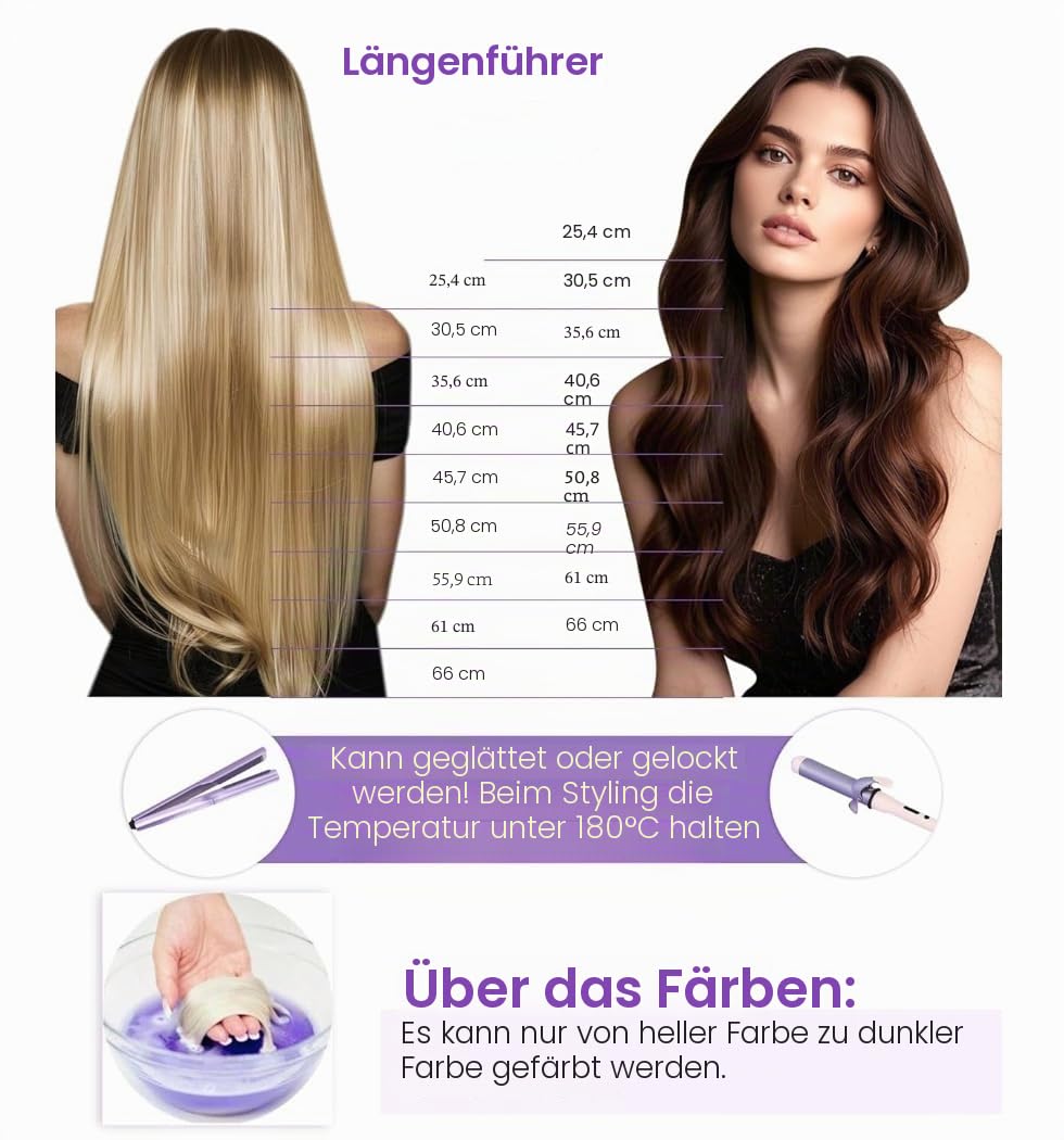 LaaVoo Ponytail Extension Echthaar Braun Balayage Echthaar Pferdeschwanz Extension Dunkelbraun Ombre Honigblond Clip in Zopf Echthaar Extensions Glatt #4/27/4 45cm 80g