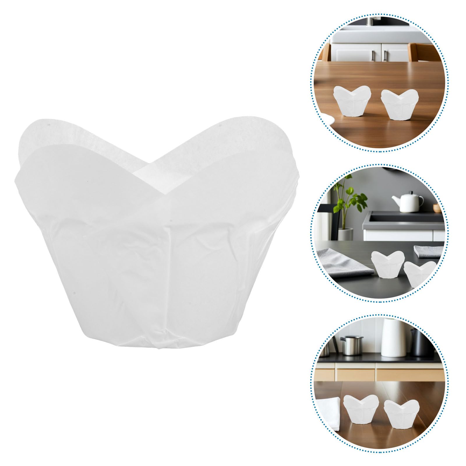 200 Moldes de Papel para Hornear Estilo Loto Tamaño Mediano Antigrasa Capacillos para Cupcakes y Muffins Color Ideales para Postres Fiestas y Uso Estándar