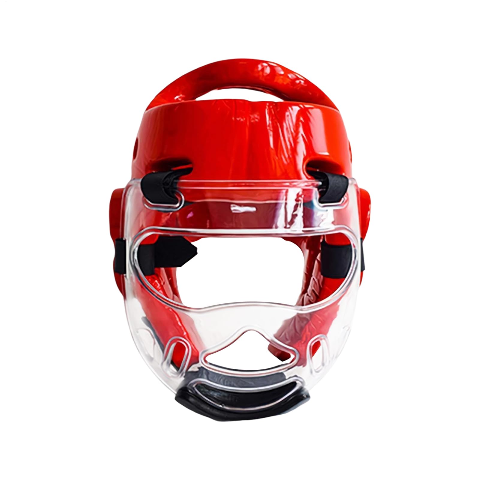 Boks Headgear, Kickboxing Helmet, Mma Face Protector, amortyzujące wstrząsy regulowane dopasowanie czarne średnie do treningu sparingowego sztuk walki, 1 sztuka