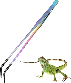 Reptilien-Futterzange mit Silikonkopf für Reptilien, Silikonkopf-Pinzette, Zubehör für Kronengecko-Boxen, Geeignet für Geckos, Eidechsen, Bartagamen und Kleintiere product image
