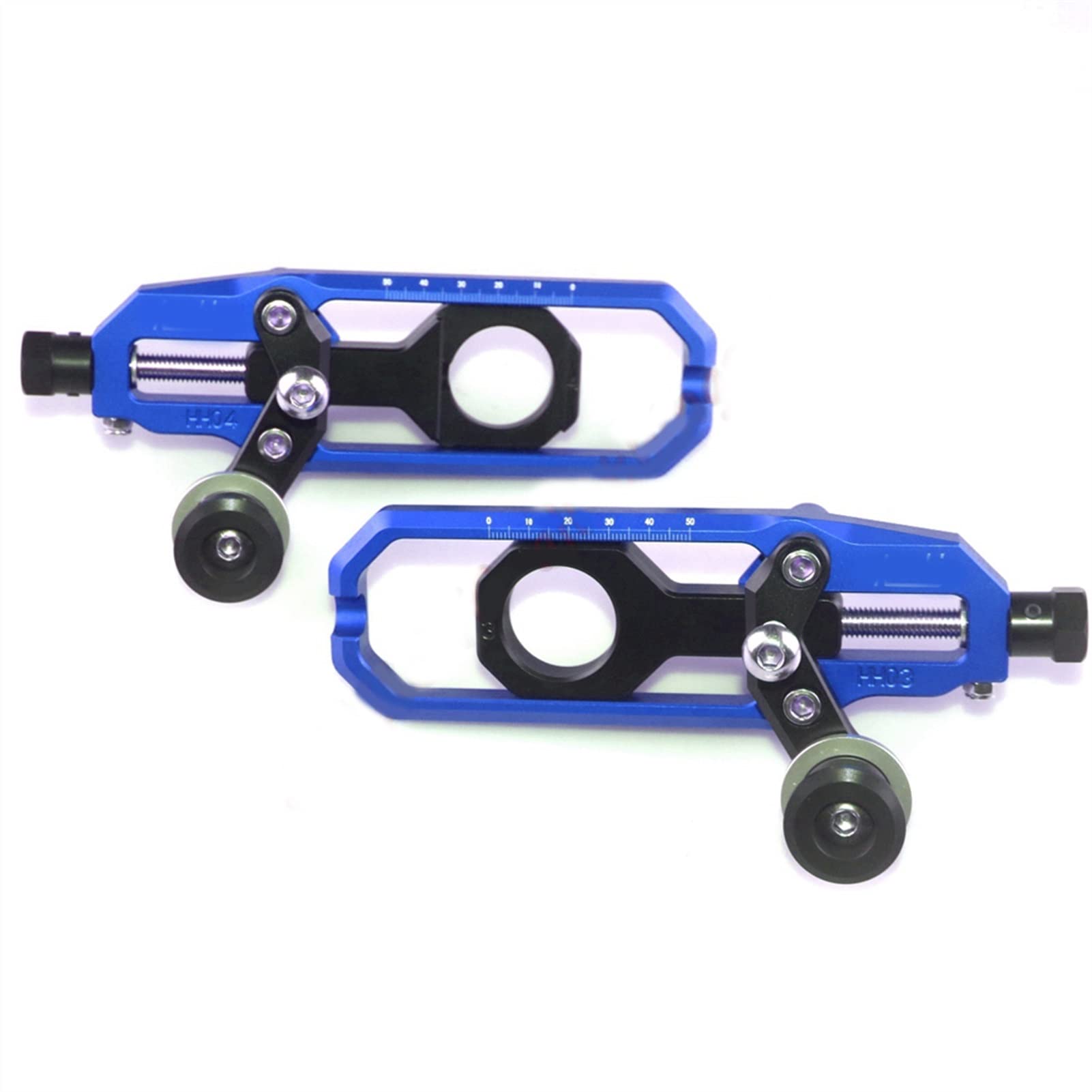 Ajustador de cadena CNC de alta precisión en aluminio azul para Suzuki GSXR1000