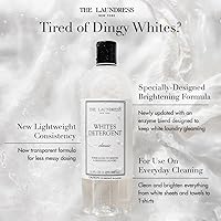 Vista 2 de The Laundress Whites Detergent, detergente líquido concentrado para ropa, blanquea e ilumina la ropa, resistente a las manchas, aroma clásico, 32