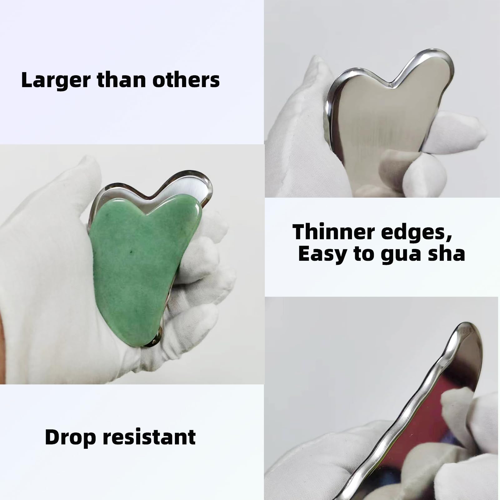 Gua Sha Herramienta de masaje raspado de acero inoxidable Herramienta de raspado muscular para terapia física facial Gua Sha masajeador inoxidable B