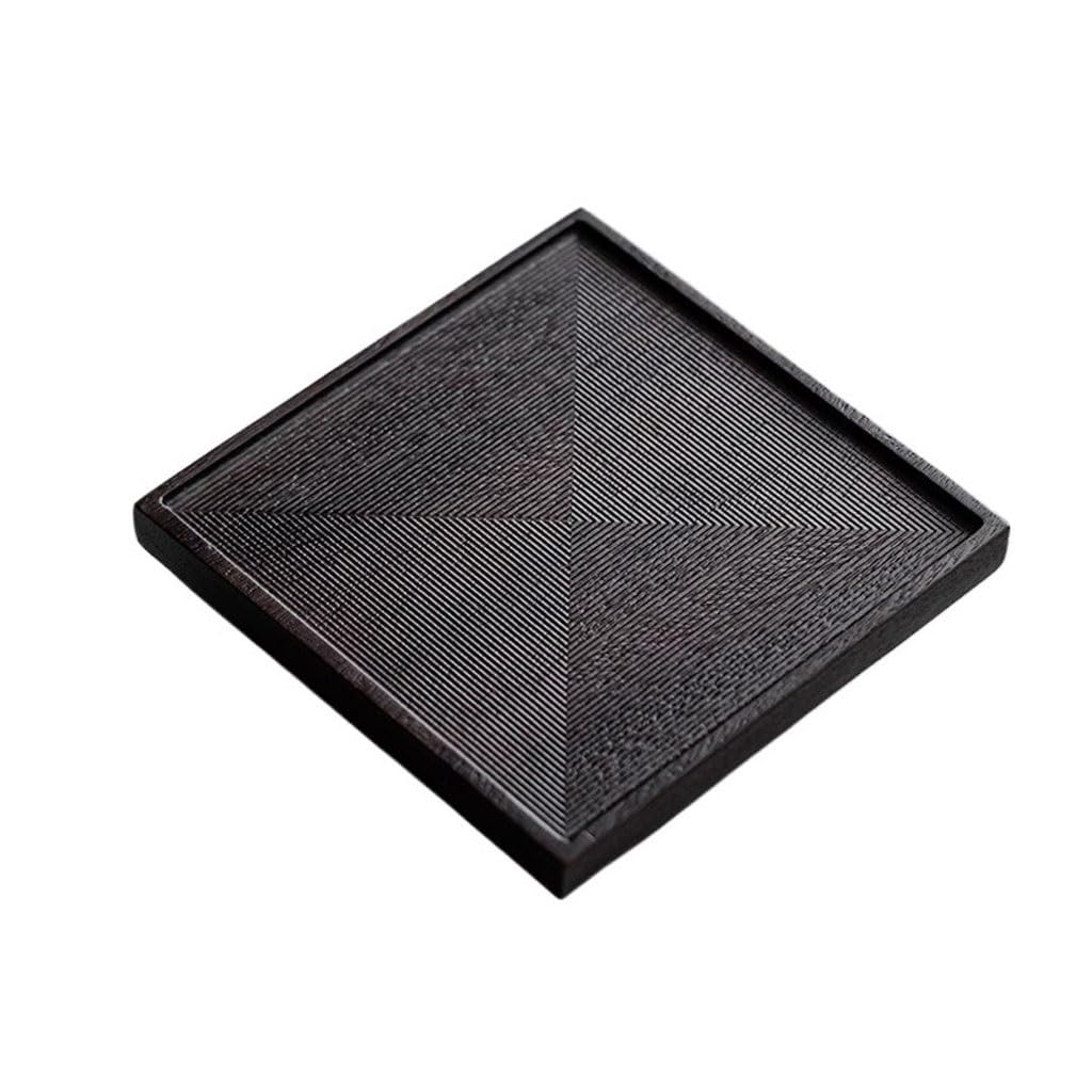 Bandeja Sencilla de Madera Maciza para Servir Tazas de té y Comida. Elegante Bandeja para el salón. Pequeña Mesa para Preparar té seco, Entretenimiento en casa y el Uso Diario.