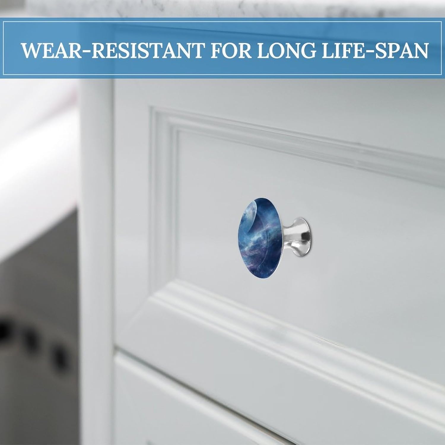 Cabinet Handles Round Drawer Pulls Nebula and Moon Dresser Knobs for Cabinets and Drawers Handle Kitchen Cabinet Pulls for Bathroom Cupboard Drawers Cabinet Pulls for Kitchen Door