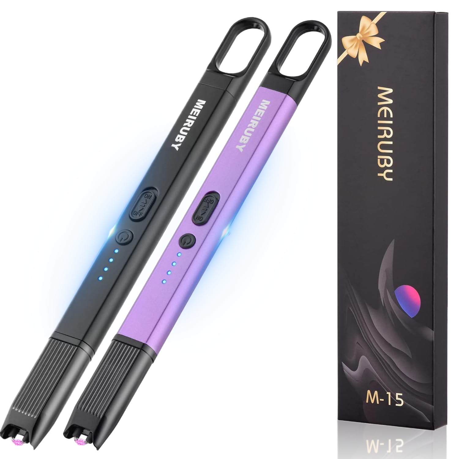 MEIRUBY Electric Candle Lighter - 2 Pack Gift Set Parents aka Moms Dads and Candle Lovers for Christmas