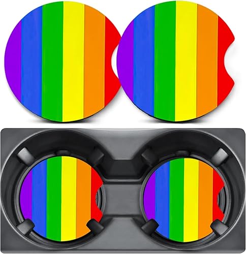 Miniatura 36 de 2 unidades de posavasos para portavasos de coche, posavasos para portavasos de coche con diseño de cereza, alfombrilla de goma antideslizante de