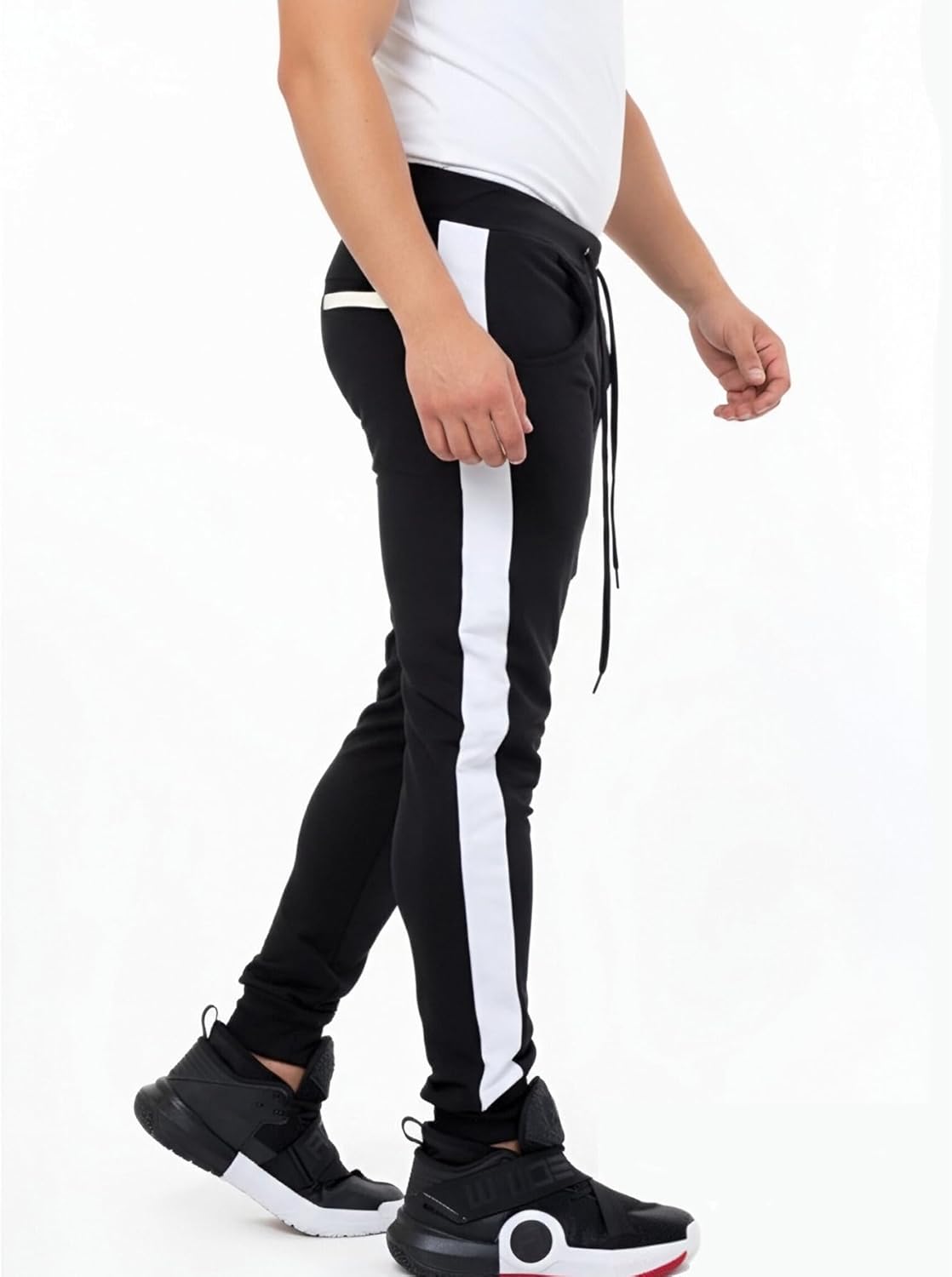 Men's Athletic Sweatpants Workout Tapered Joggers Running Gym Pants with Pockets - Image 3