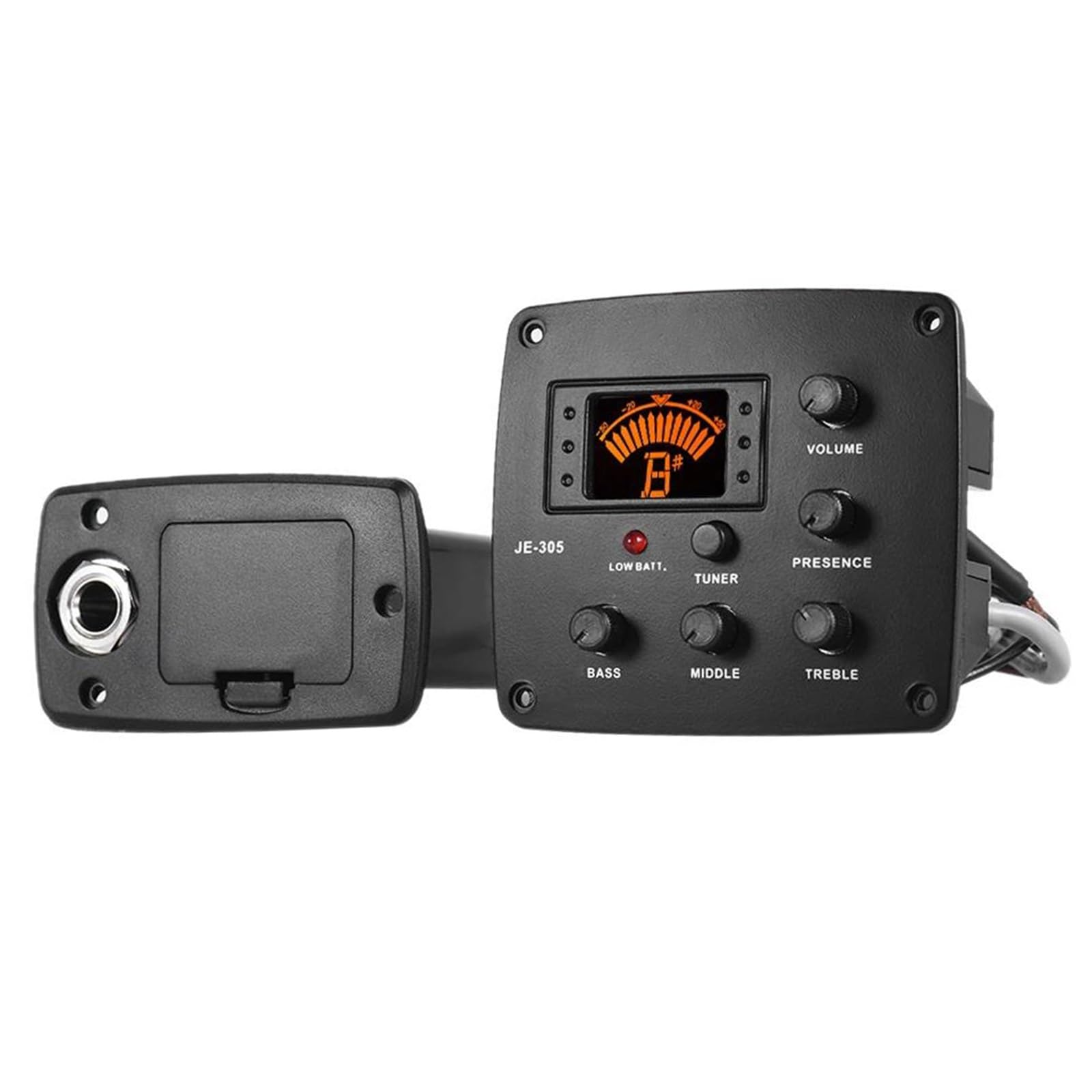 Pickup Per Chitarra JE-305 Preamplificatore Per Pickup Piezoelettrico Per Chitarra Acustica Equalizzatore A 4 Bande Accordatore Con Display LCD Strumento A Corda Per Chitarra Accessorio