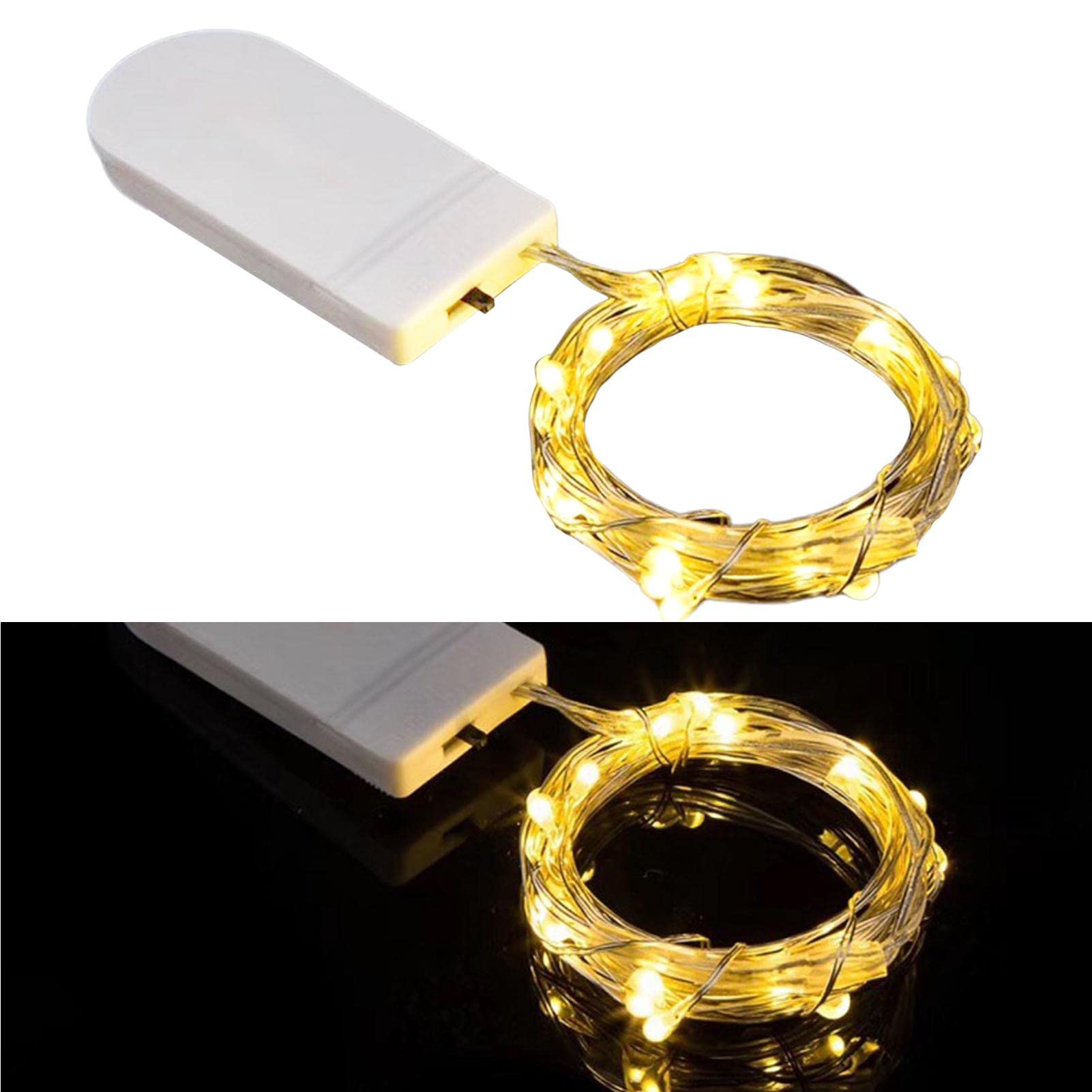 Fairy Christmas lamps waterproof LED twinkle light | | 3.3 feet 10 fairy lights batteries chandeliers DIY manual copper star fairy lights (multicolor)