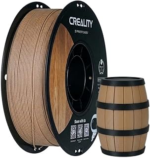 Creality Holzfilament 1,75mm, CR PLA mit natürlicher Holztextur - 1kg Spule, matte Oberfläche - Maßgenau ±0,02mm