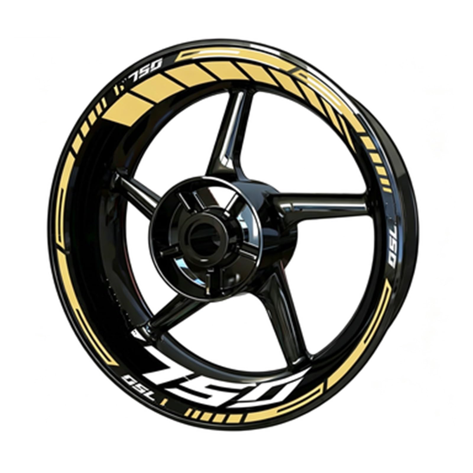 Reflective Motorcycle Wheel Sticker Hub Decal Rim Stripe Tape for Kawasaki for Z750 Motorbike(Color6)