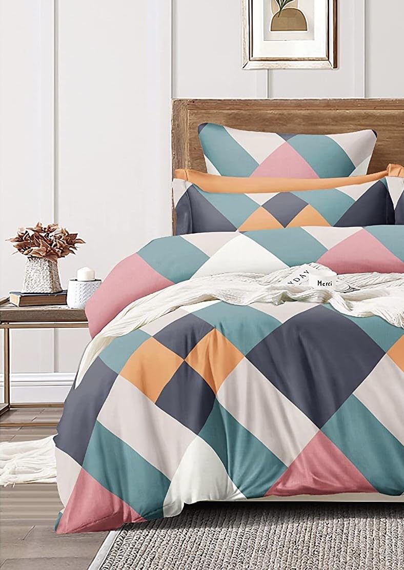 Buy TIB Glace Cotton Geometric Duvet Cover Single Bed Quilt Cover