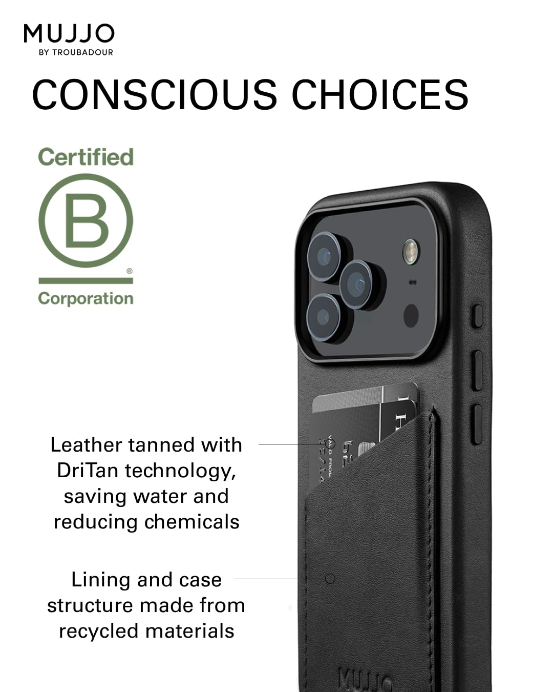 Amazon.co.jp: Mujjo ウォレットレザーケース - iPhone 17 Pro用