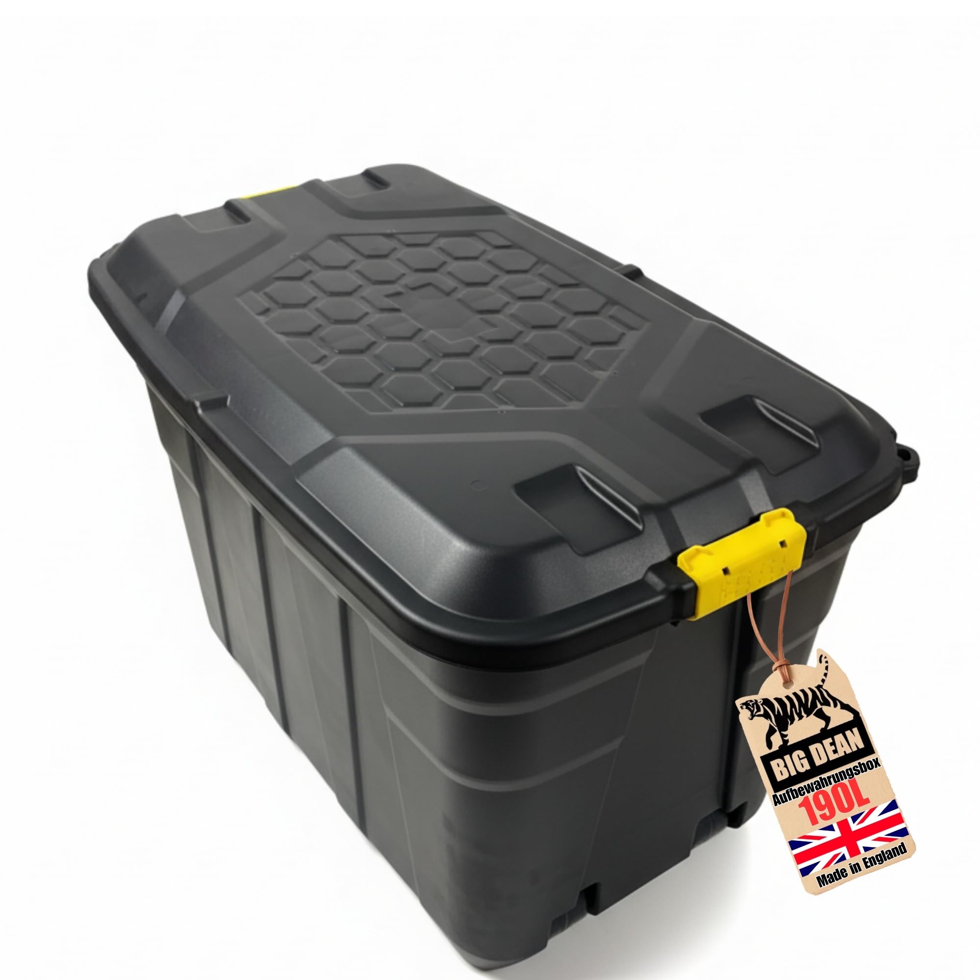 BigDean XXL Aufbewahrungsbox mit Deckel und Rädern 190 Liter