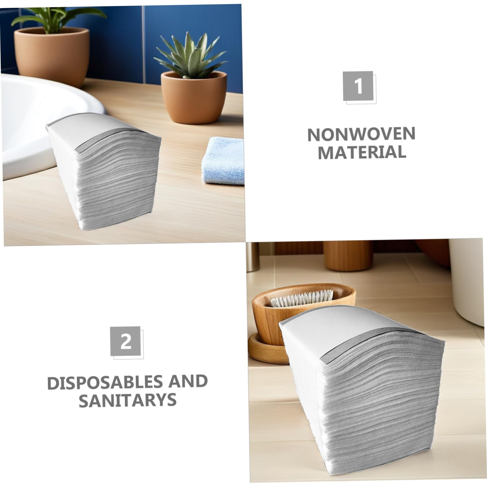 Alipis Dischetti Struccanti Monouso Non Tessuto 10X10 CM Set da 300 Pezzi Assorbenti e Morbidi per Pulizia Viso Uso Domestico e Salone Pratici e Igienici per Rimozione Trucco Art