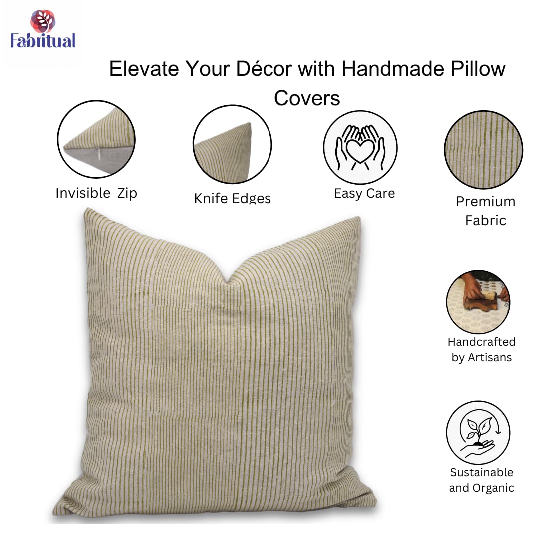 Fabritual Funda De Cojín Vintage Hecha A Mano Con Estampado De Bloques De  Lino Grueso De 14 X 36 Pulgadas, Con Cremallera, Para Sofá, Sofá Y Cama,  Decoración De Otoño, Para, image size:1080x1080