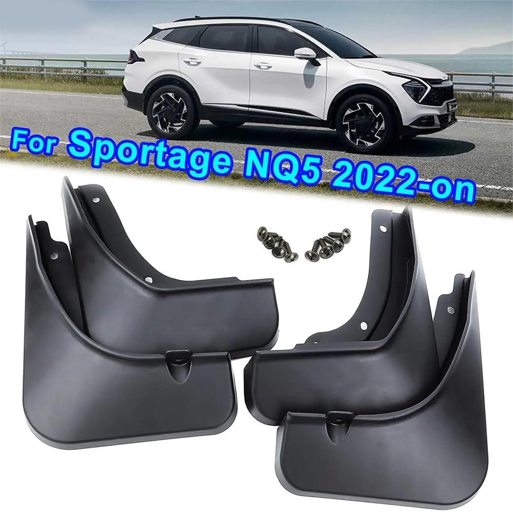 ZONTO Set of 4X Mud Flaps Splash Guards Fender Mudflaps Front Rear Mudguards Car Accessories for KIA Sportage NQ5 LWB 2022 2023 2024