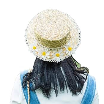 Amazon | [UpdateClassic] カンカン帽 麦わら帽子 ストロー