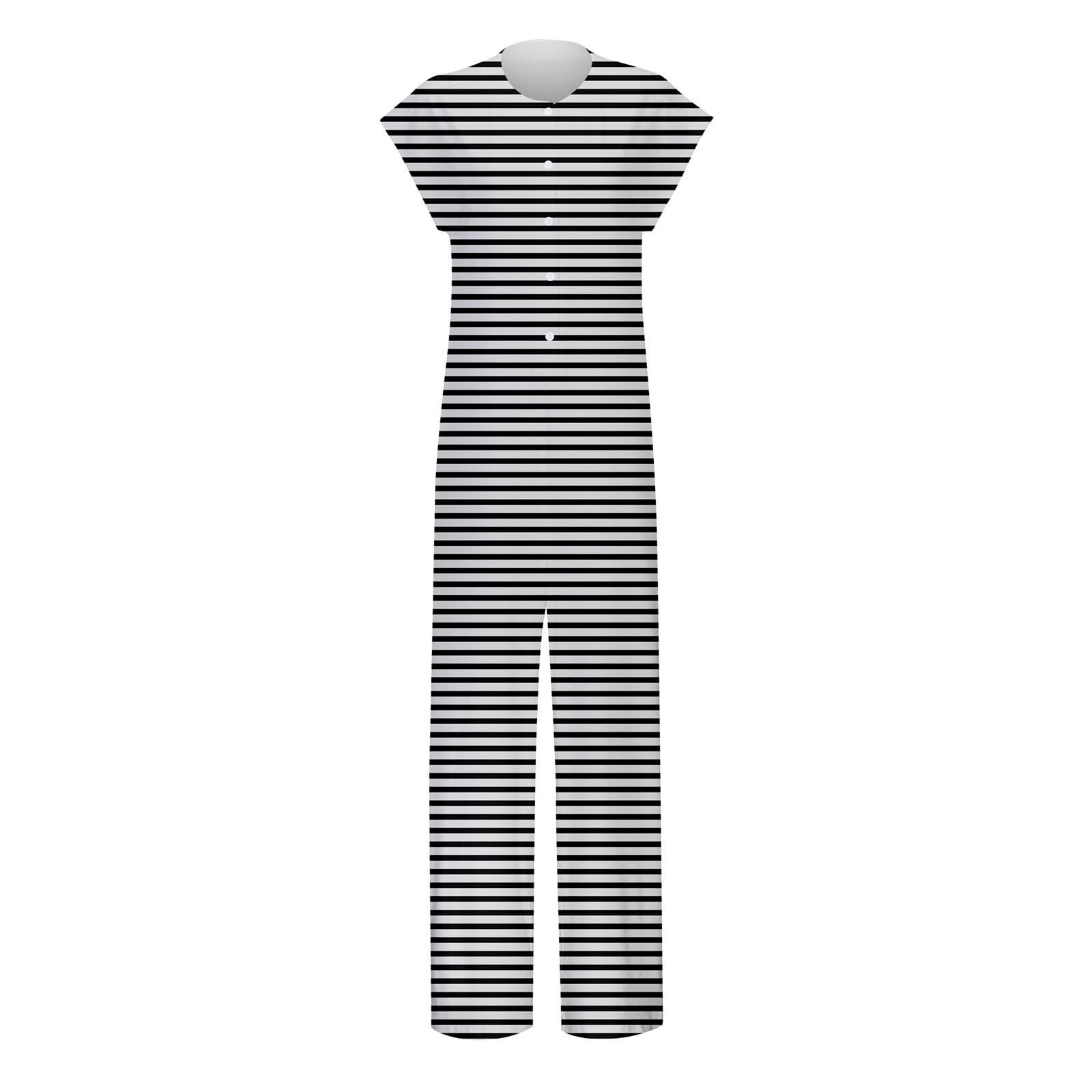 Generisch Combinaison légère et respirante à col rond pour femme - Pantalon de loisirs ample - Polyvalente pour les trajets en vacances