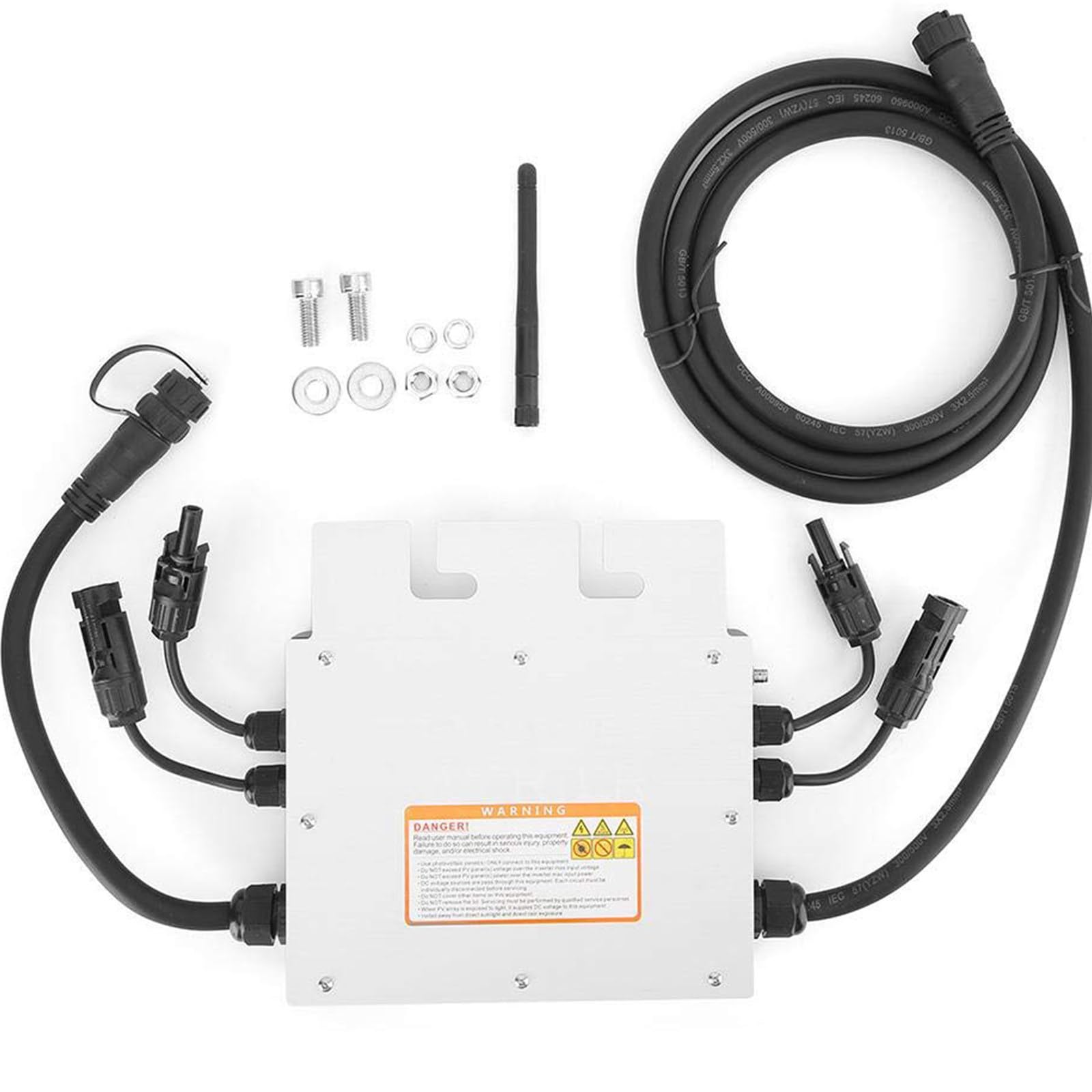 Inwerter sieciowy 600/700 W, inwerter sieciowy Mppt Micro Inverter Wejście Dc18-50 V Ac Wyjście 120/230 V Do użytku domowego Mały system zasilania energią słoneczną z anteną 2.4G,SG700W