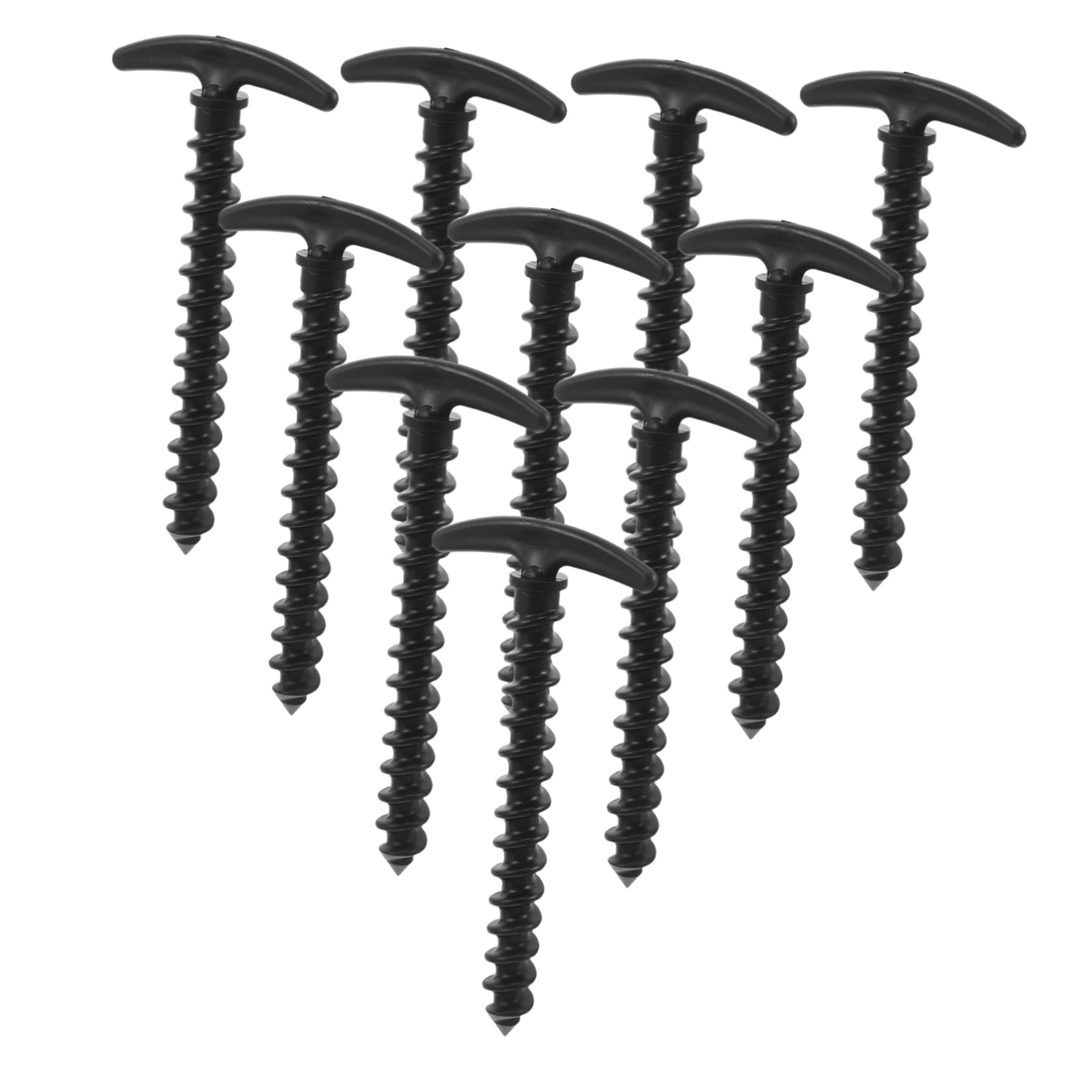 Cabilock 10pcs Lightweight Plastic Tent Pegs Durable Ground Stakes for Camping Rv Awning Outdoor Use High Strength Fixing Nails for Hard and Soft Ground Surfaces