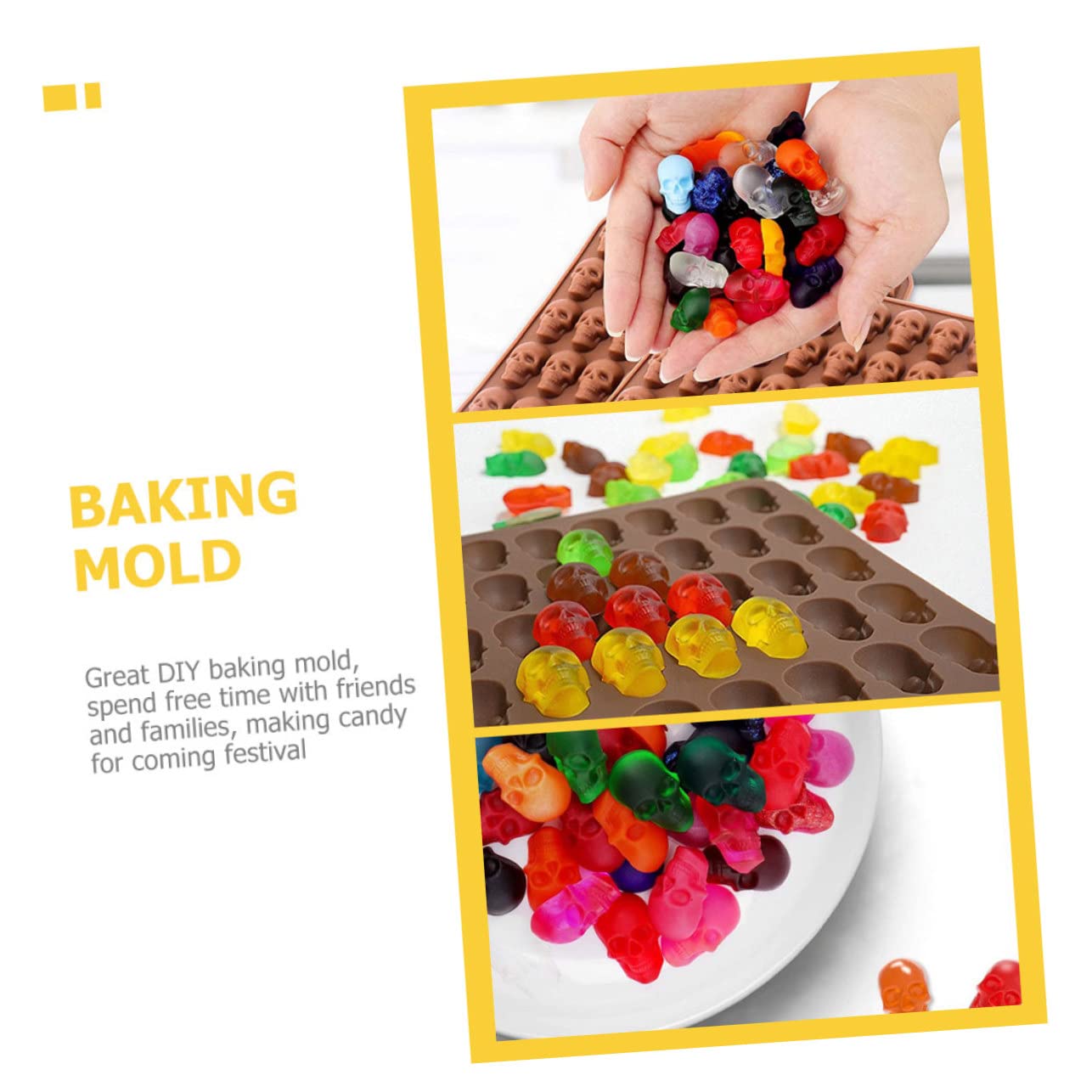 Ciieeo Lot De 4 Moules À Gâteaux Dhalloween En Silicone Outils De Cuisson Non Démoulables Adaptés Aux Décorations De Fête Pour Garçons Et Filles