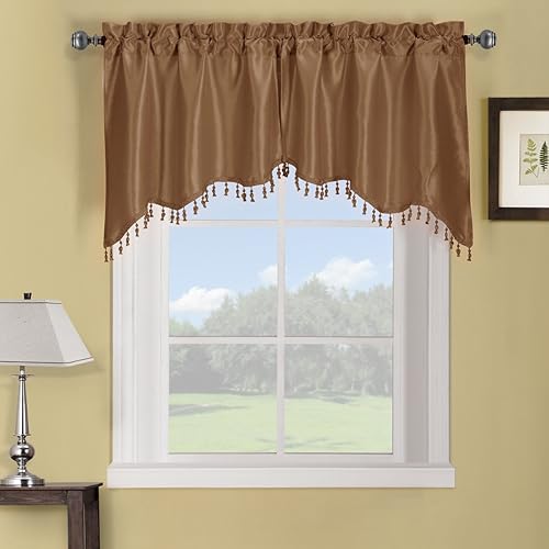 Vista 39 de Royal Hotel Bedding Soho - Cenefa con festón morado, patrón sólido, 35 x 30 pulgadas